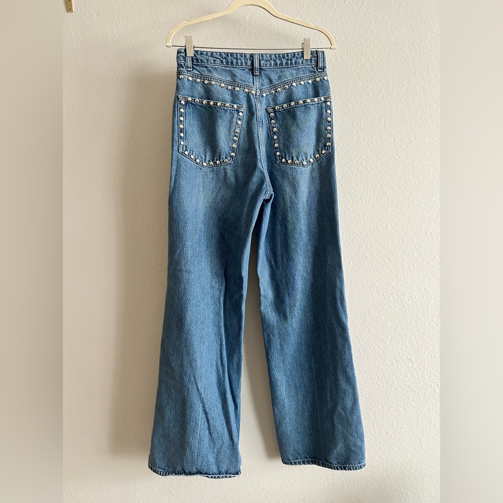 Reformation High-Rise Studded Blue Jeans - Picture 5 of 6